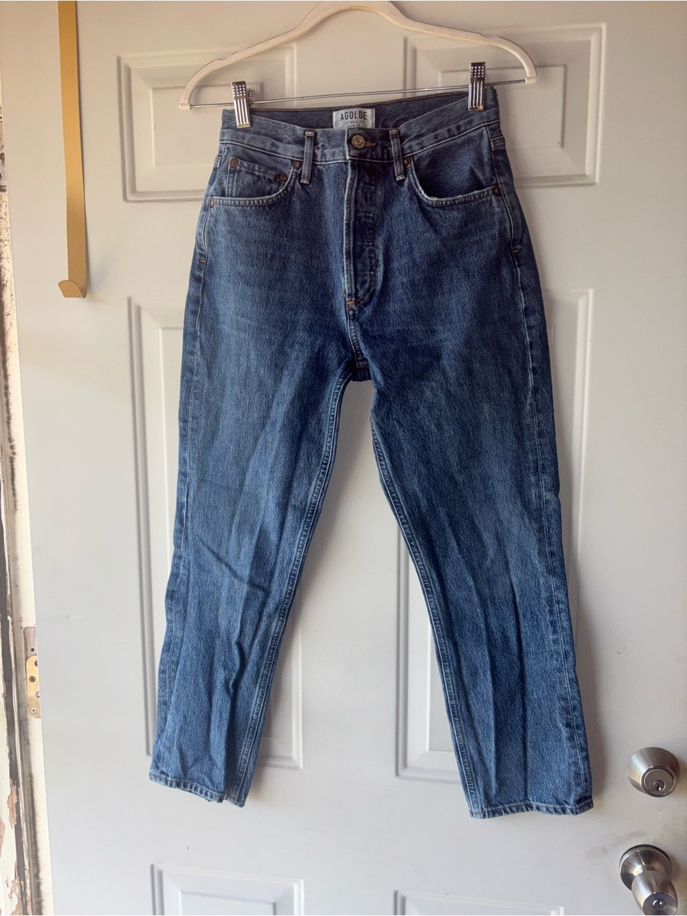 Agolde button-fly crop jeans size 25